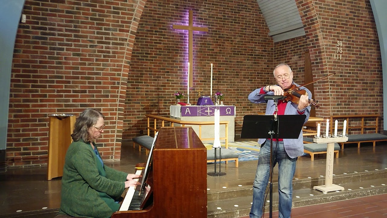 Koppången Violin Miroslav Stoykoski piano Stina Persson skårs kyrkan 06 12 2020.