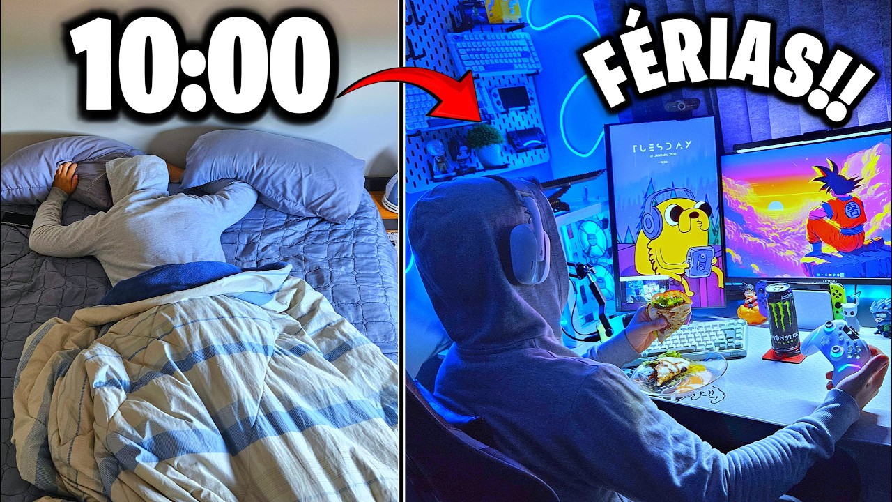 Um dia na vida de um GAMER SOLITÁRIO de FÉRIAS!