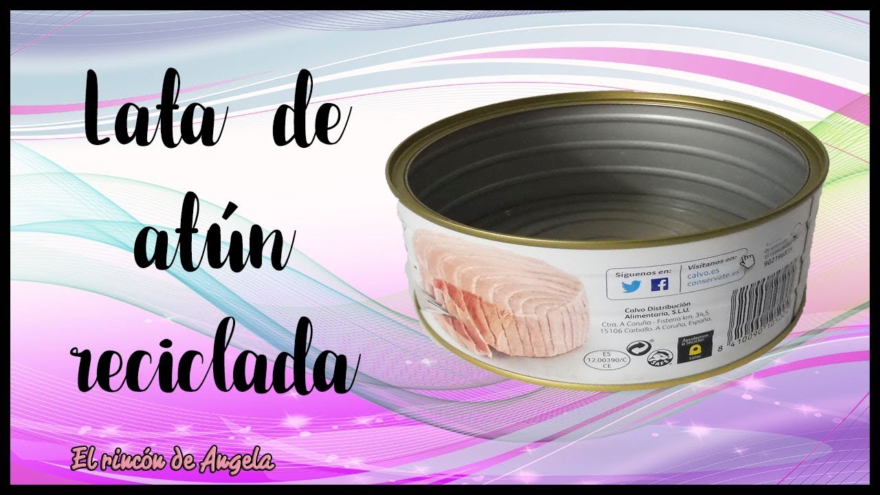 Lata de atún reciclada con decoupage y resina o cristal liquido 🔴RESINA EPOXI🔴