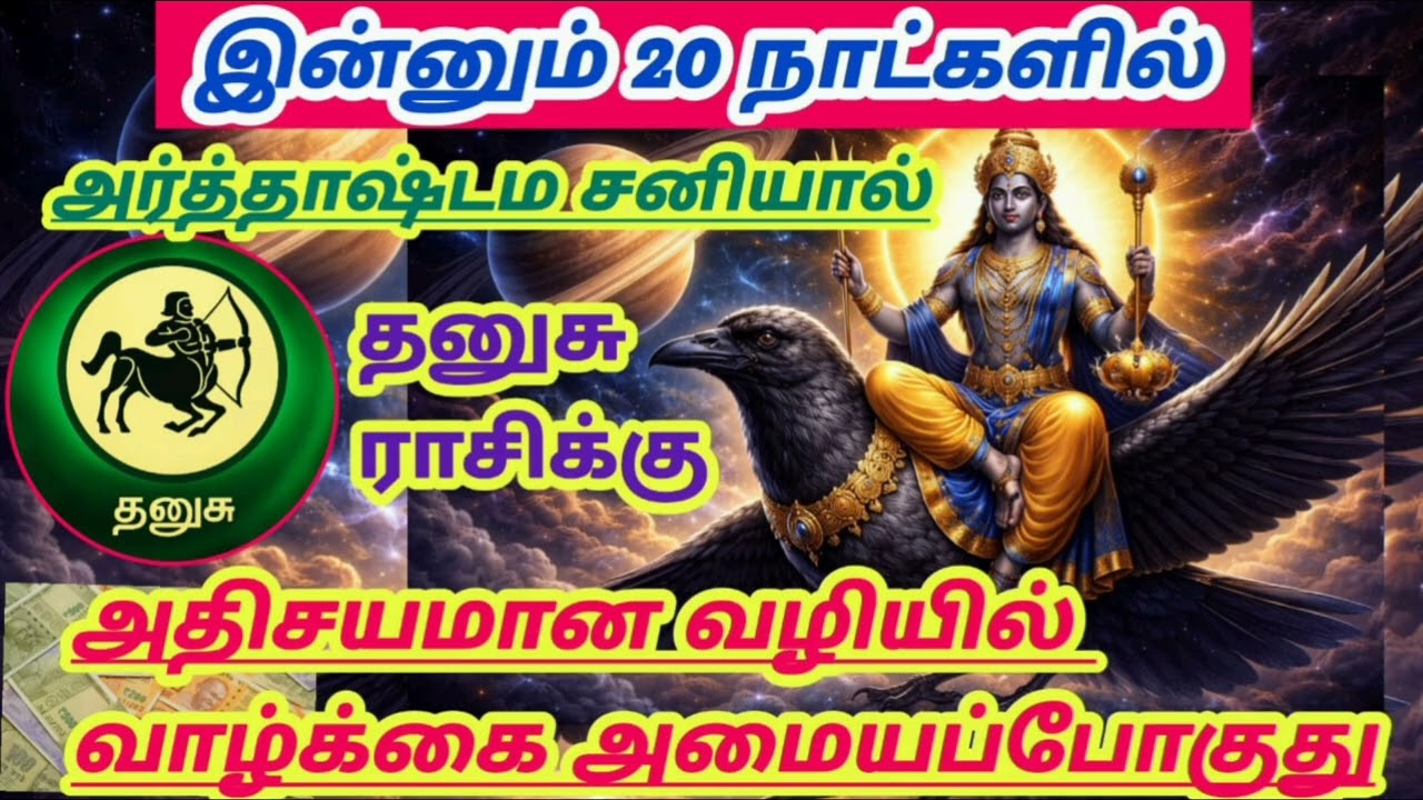 தனுசு ராசிக்கு இன்னும் 20 நாட்களுக்குள் அர்த்தாஷ்டமச்சனியால் அதிசயமான வழியில் வாழ்க்கை அமையப்போகுது
