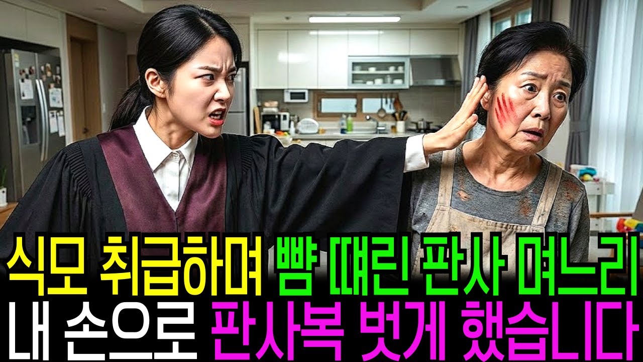 시어머니 식모 취급하며 뺨 떄린 판사 며느리 판사 직책 내려놓게 됬습니다. 오디오북
