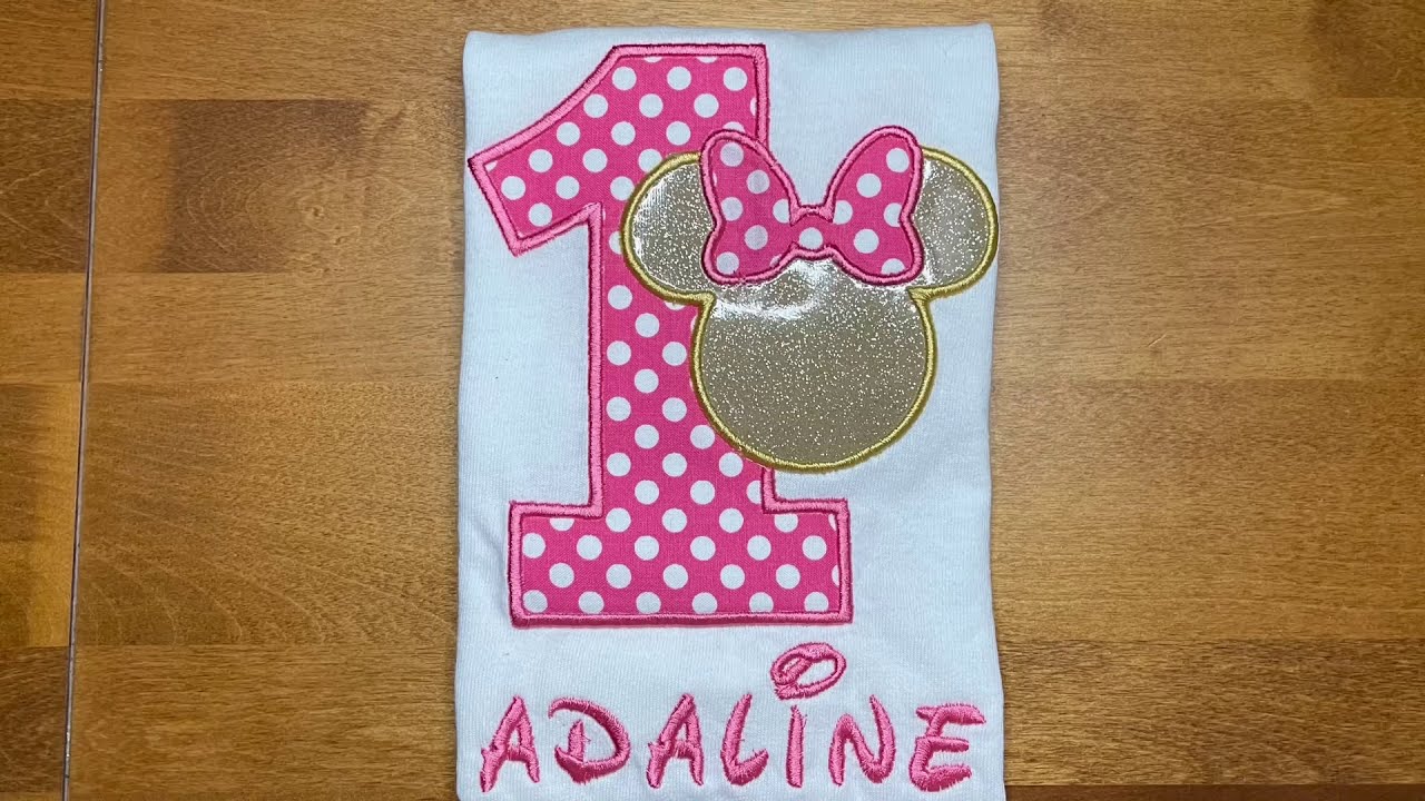 How to embroider a Minnie Mouse Shirt - Singer legacy SE300