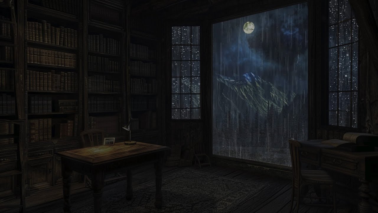 Raindrops on Mountain Window: Relaxing Atmosphere - Good Sleep - Relaxing, Sleeping