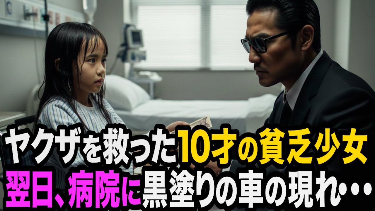 貧乏少女が全財産を手渡しヤクザを救った結果、翌日、病院内に黒塗りの車が・・・