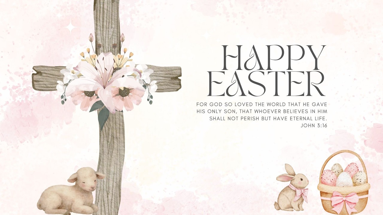 2 Hour Happy Easter 🌸✝️ | Peaceful Spring Background, Light Music & Bible Verse | Christian Easter