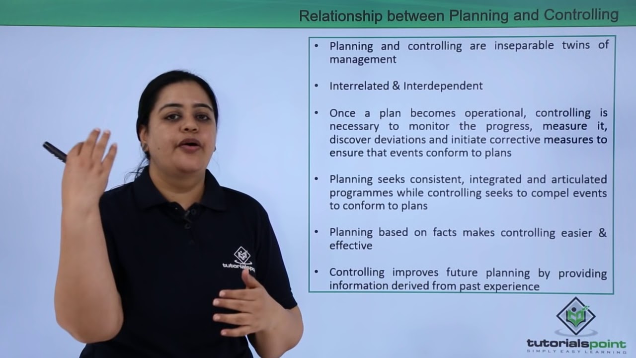 Class 12th &ndash; Relationship between Planning and Controlling | Business Studies | Tutorials Point