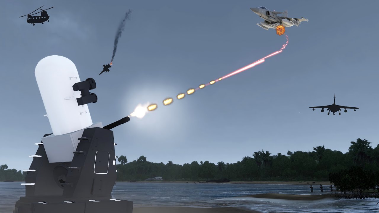 🔴LIVE   C RAM Air Defense System in Action Mode at Night | ArmA 3