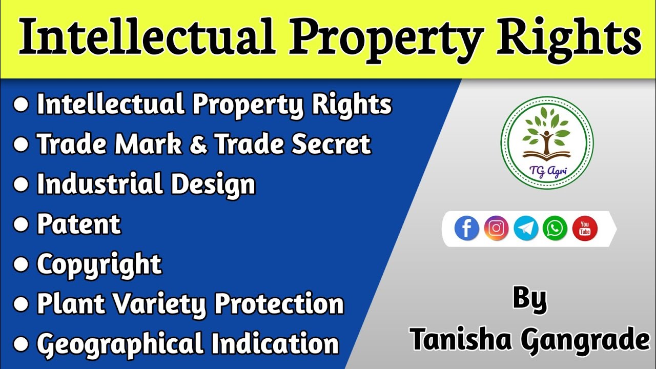 Intellectual Property Rights | IPR | Patent | Copyright | Trade Mark | Trade Secret by Tanisha