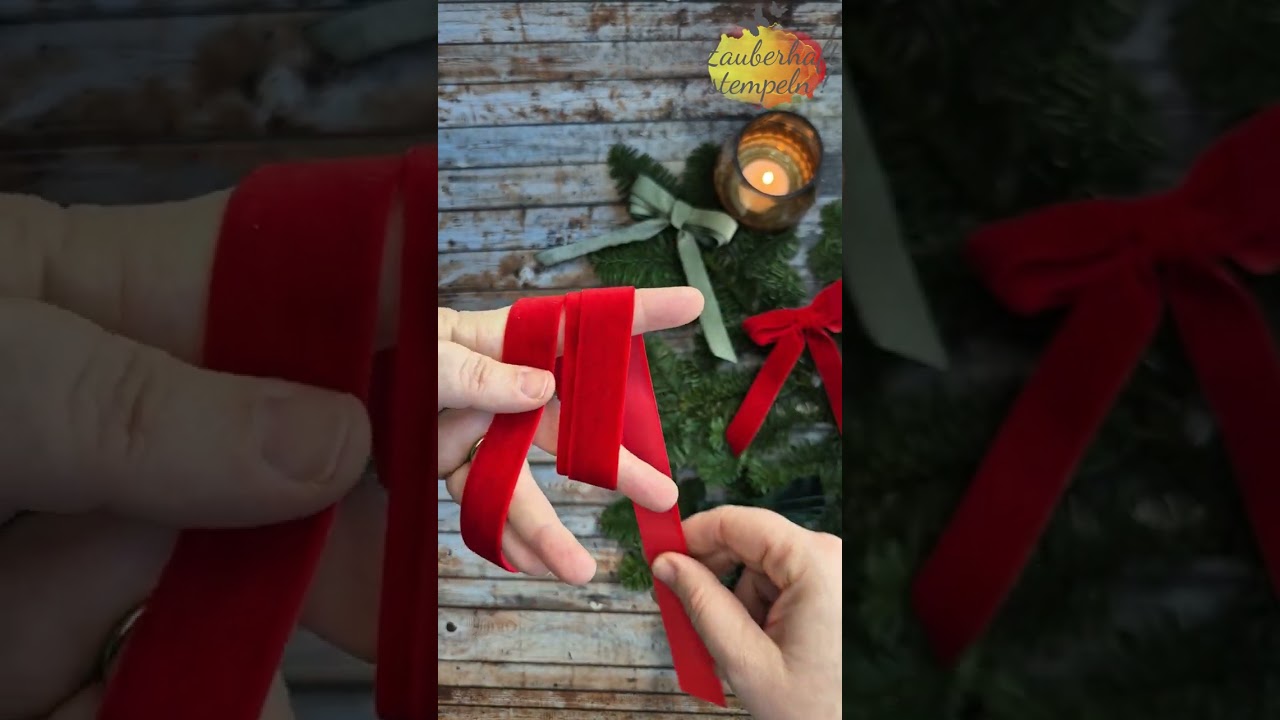 perfekte 3-fache Schleife binden | einfache Anleitung | Geschenkschleife Samt | diy | VELVET WINTER