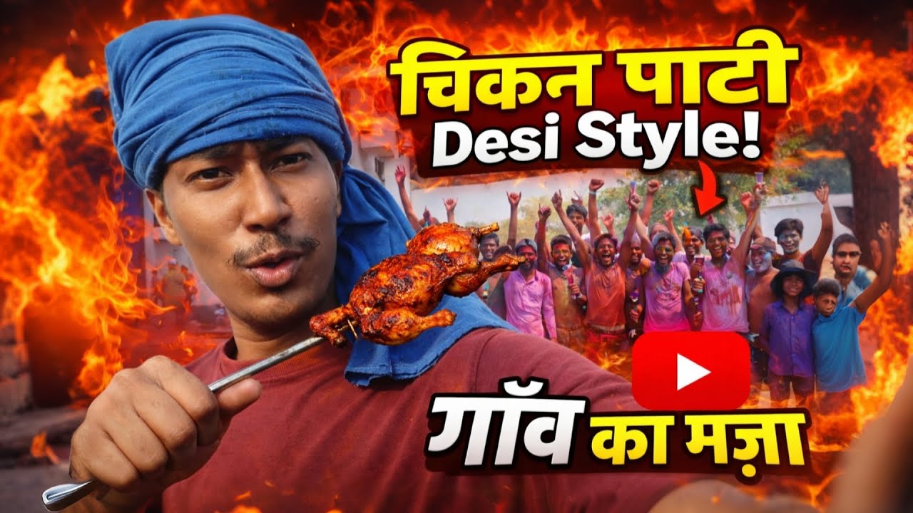 दोस्तों के साथ चिकन पार्टी 🤤 गांव का मजा🥰 Chicken Party with Friends 🤤village fun 🥰 #consecration13
