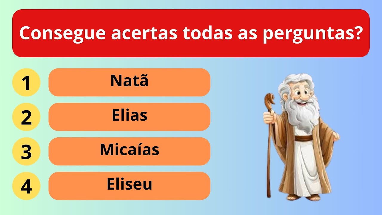 15 PERGUNTAS BÍBLICAS - Nível Médio.Bom de Bíblia.
