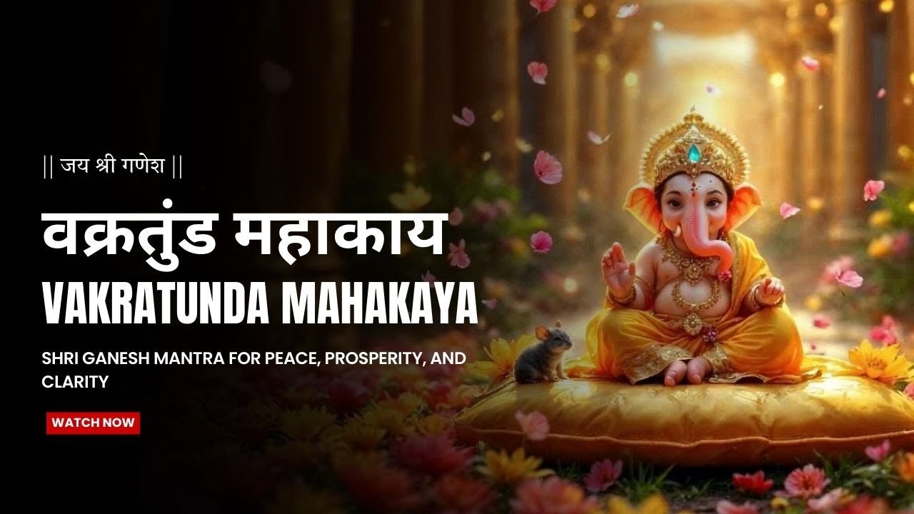 Vakratunda Mahakaya | वक्रतुंड महाकाय मंत्र | Ganesh Mantra for Success & Protection