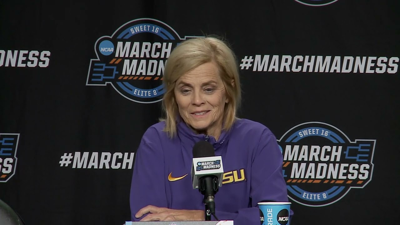 Kim Mulkey press conference before LSU vs. Iowa Elite Eight game