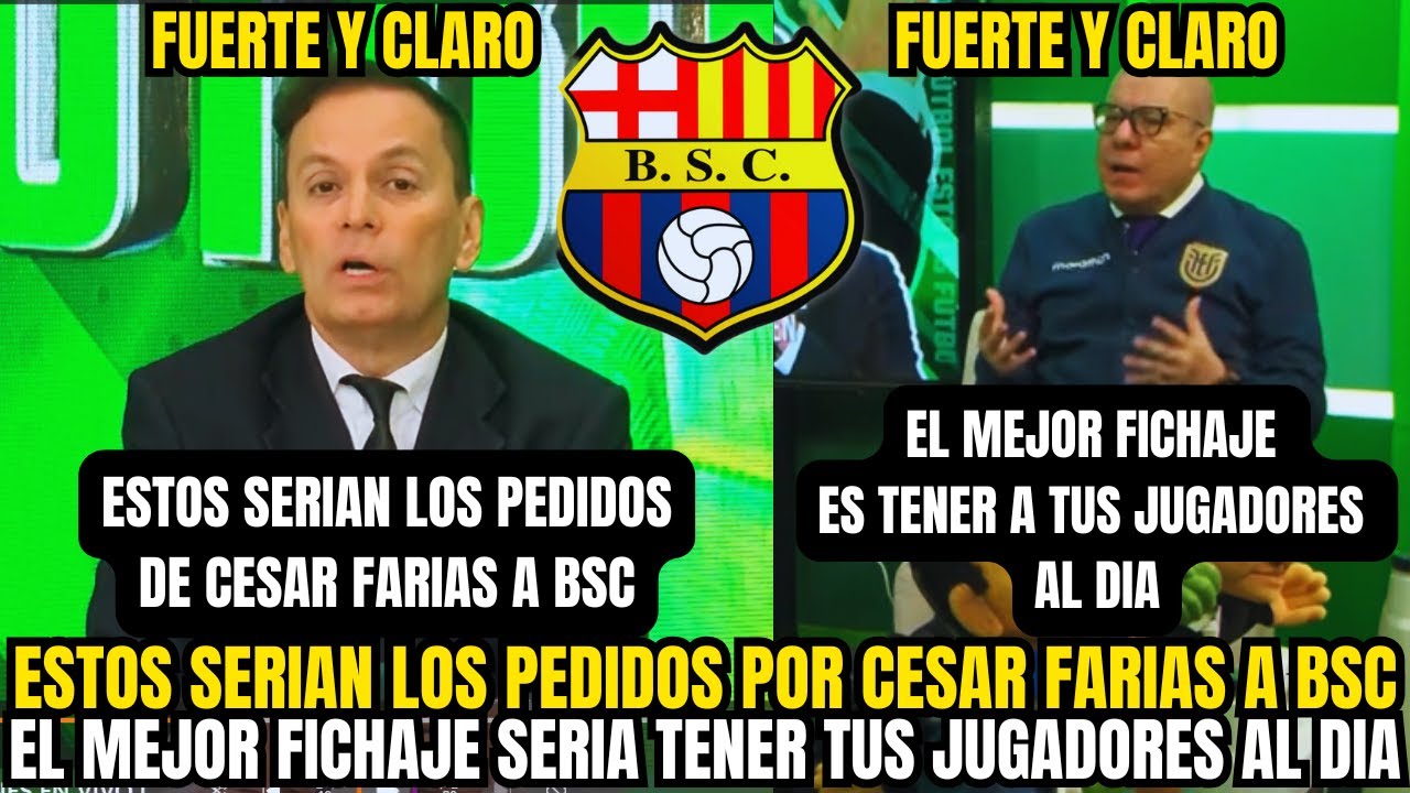 ⚠️ ESCÁNDALO BARCELONA SC: EL MEJOR FICHAJE NO ES UN JUGADOR Y FARÍAS LO DICE FUERTE