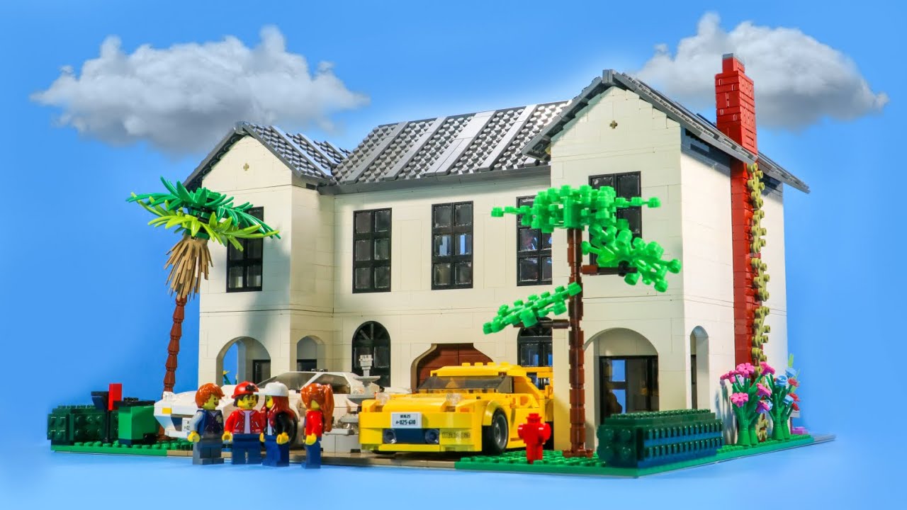 HUGE LEGO Beverly Hills Mansion MOC!!