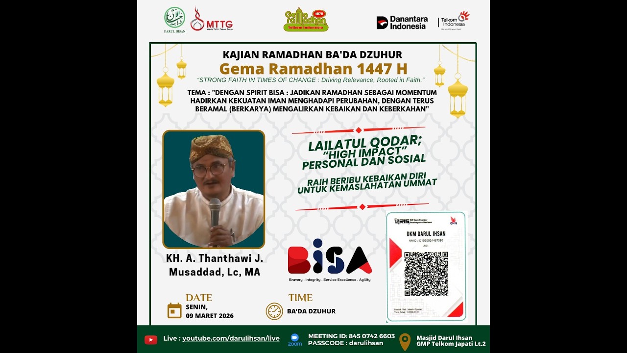 KH. A. Thanthawi J. Musaddad, Lc, MA | Lailatul Qodar; “High Impact” Personal dan Sosial