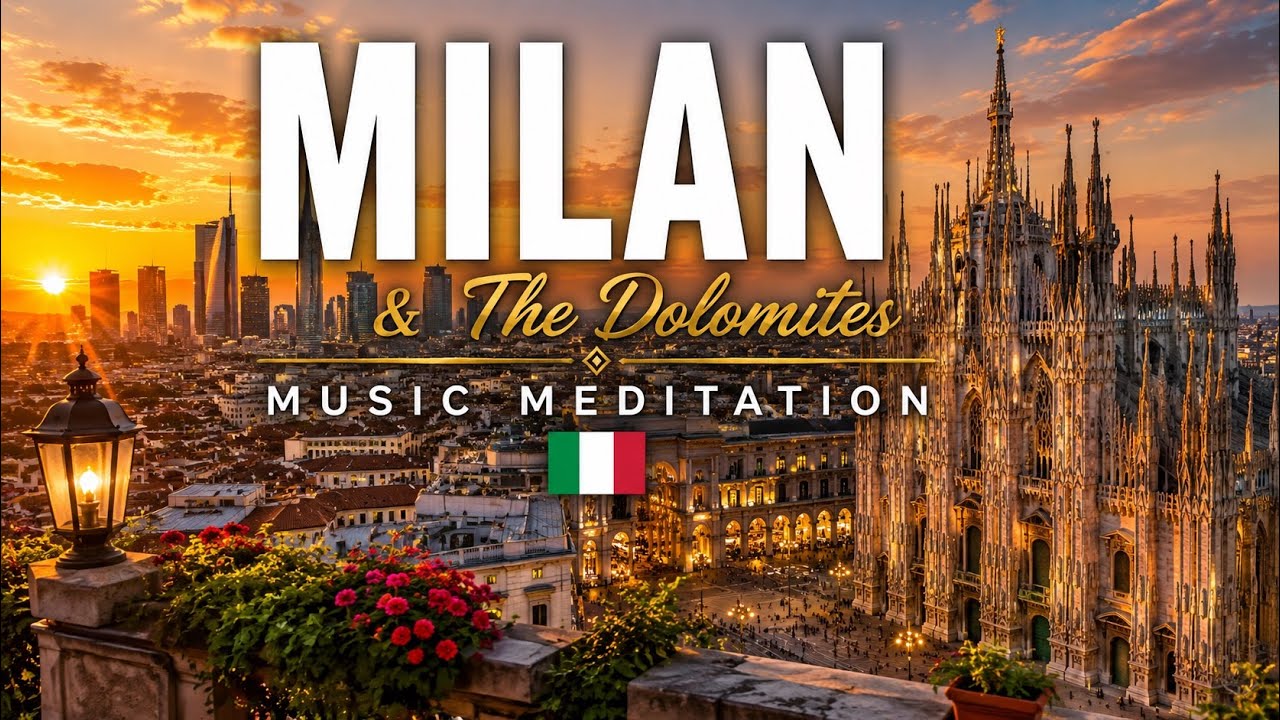 Beautiful Milan & The Dolomites 🇮🇹 | Music Meditation | Home of the 2026 Winter Olympic Games 