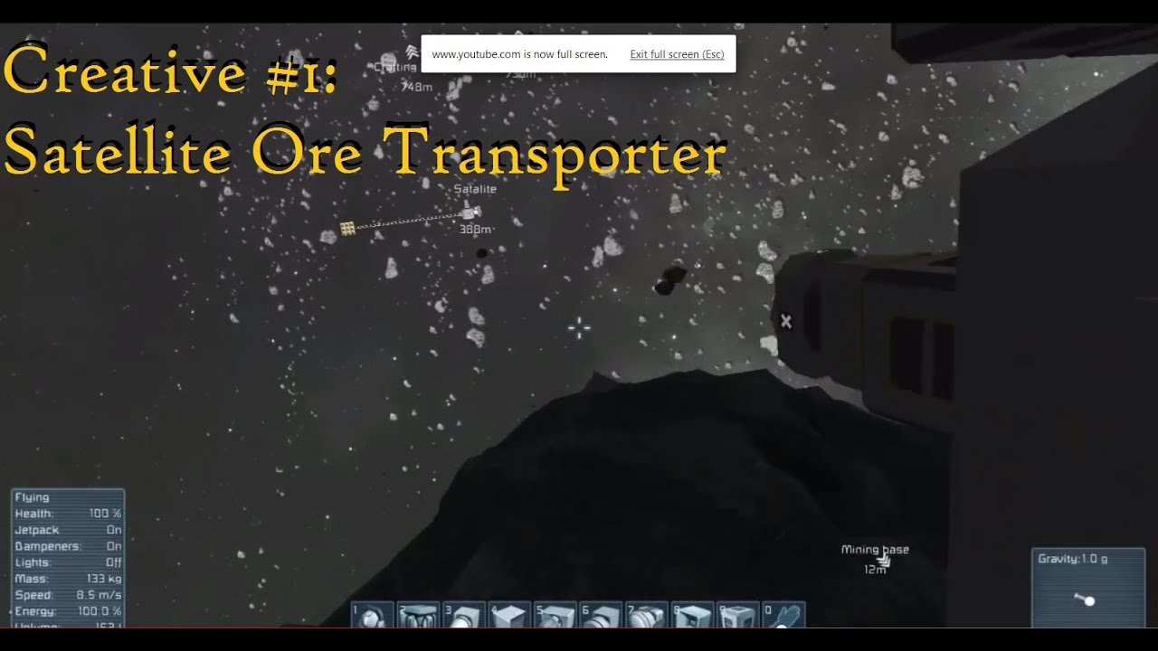 Space Engineers - Creative #1: Satellite Ore Transporter