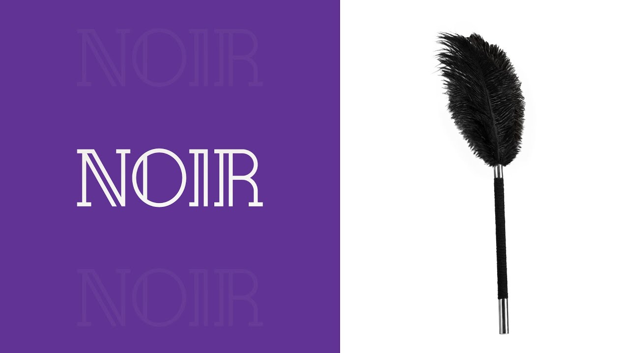 Blush Novelties - Noir Collection - Soft Feather Tickler for BDSM, Bondage, and Sensation Play!