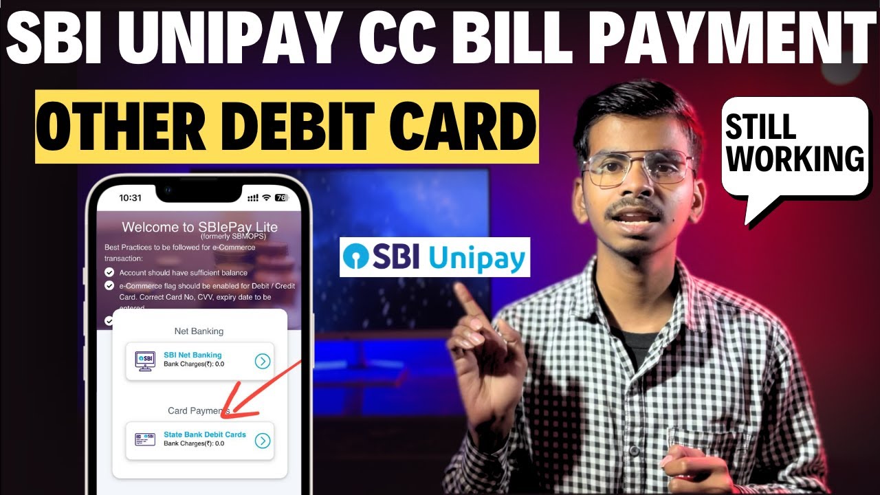 Cashback on Credit Card Bill Payment, Bill Payment Using Debit Card, SBI UNIPAY CREDIT CARD PAYMENT