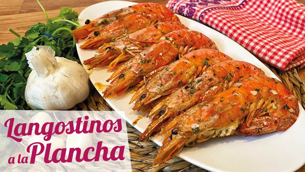 LANGOSTINOS A LA PLANCHA CON AJO Y PEREJIL 🦐