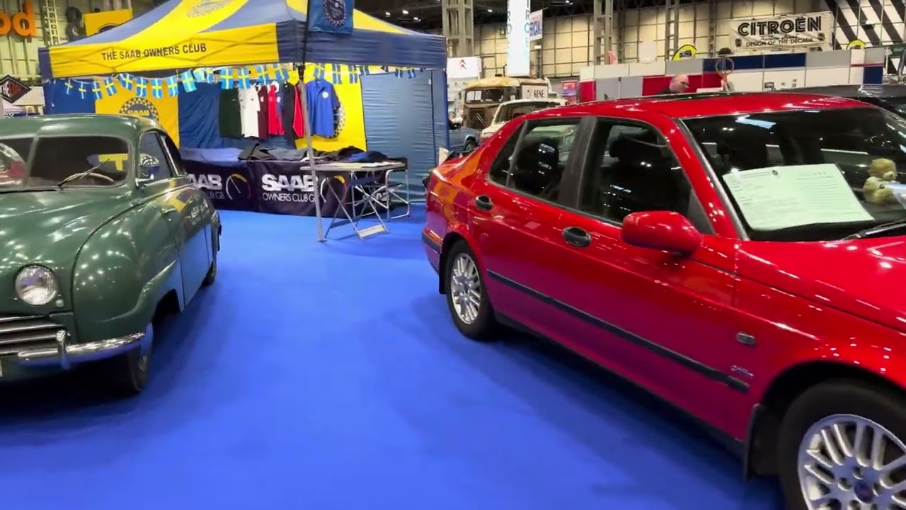 SAAB Owners Club Stand at the NEC Classic Car Show 2023