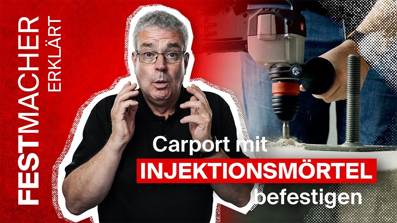 How-To: Carport mit Mörtel befestigen 💪 | Extrem belastbar & witterungsfest!