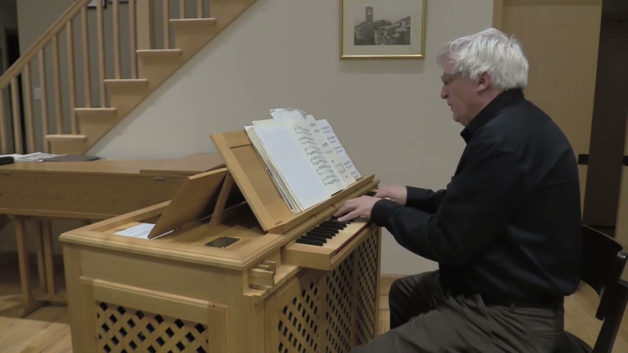 Bach, Two-part Invention in E minor, played by Trevor Stephenson, Baroque chamber organ