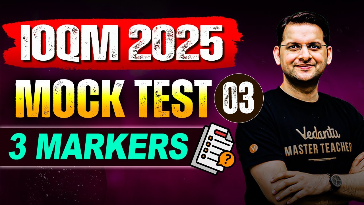IOQM 2025 : Mock Test 3 | Must Solve | Math Olympiad Preparation | Abhay Sir | VOS