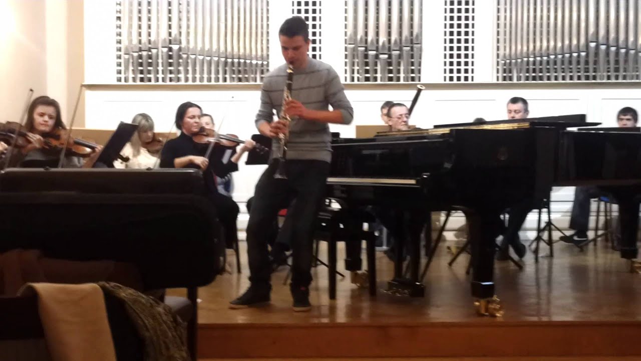 Benjamin Jagec, clarinet, 16 years old, plays Weber Concertino, Varazdinski komorni orkestar