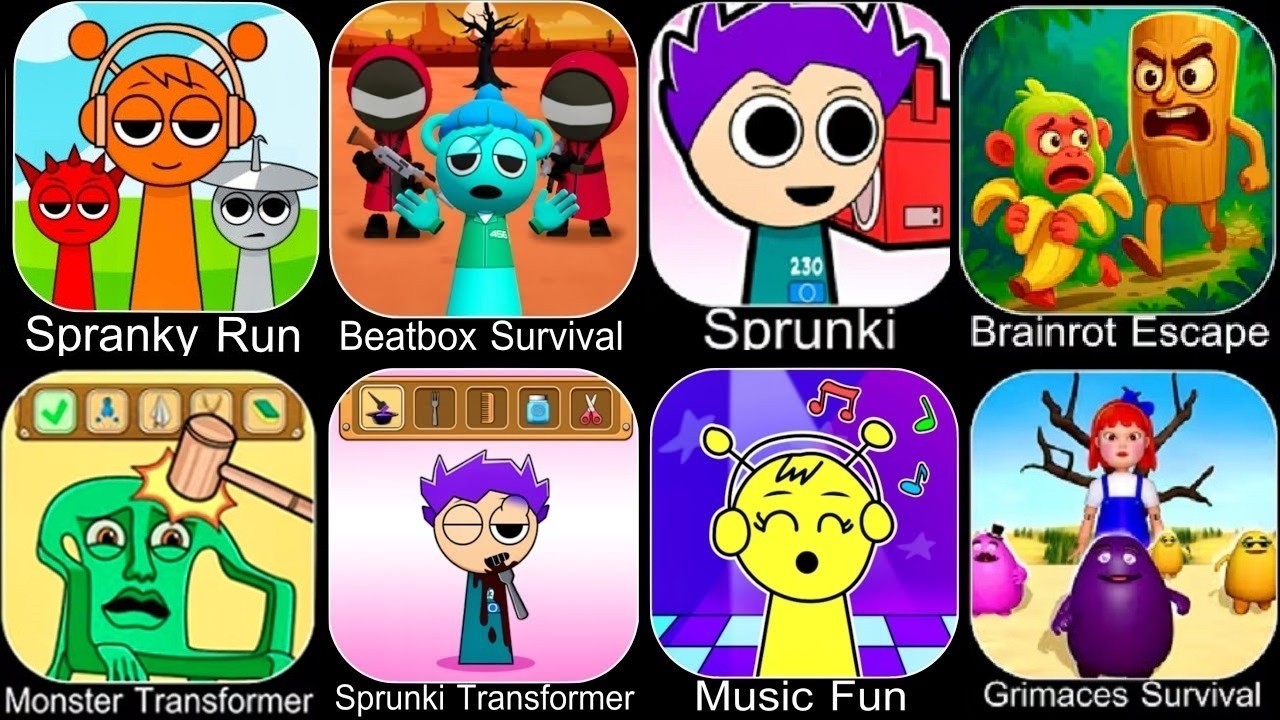 Sprunky World: SprankySurvival,Beat Duet,Scary Run,Spranky Transformer,Sprunky Run