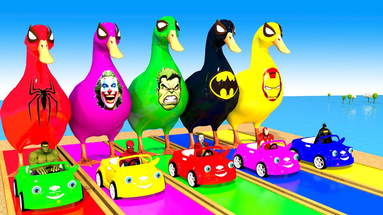 Super Long Slide Game with Cow Elephant Gorilla Hippopotamus Tiger 3d Animal Game Funny 3d Animals
