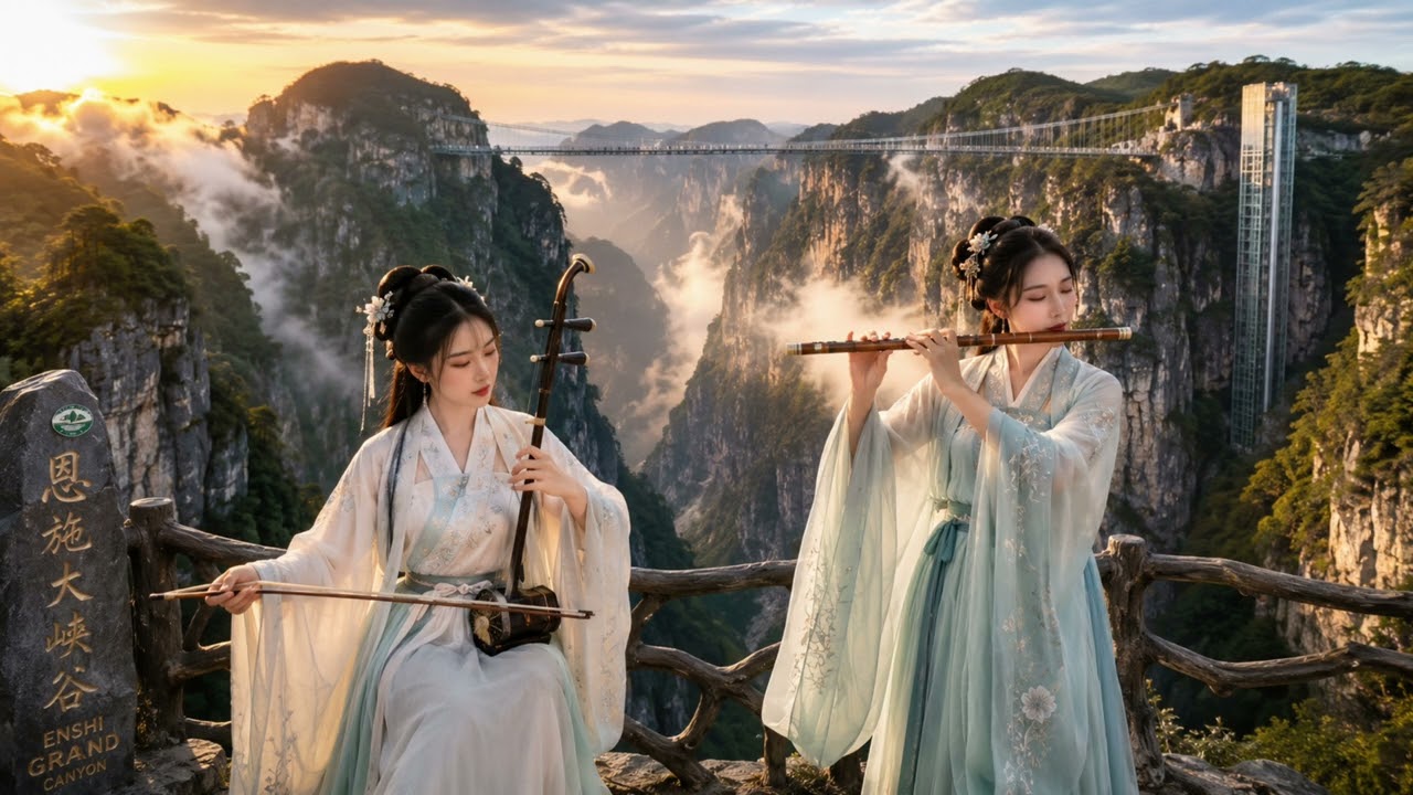 SOUNDLESS - Enshi Grand Canyon Erhu & Bamboo Flute Relaxing Traditional Chinese Instrumental Music