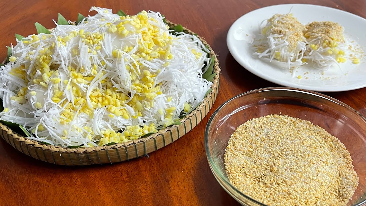 របៀបធ្វើ នំពពាយ​ || How to make Glutinous Rice with Mung Bean filling and Roasted Sesame Topping