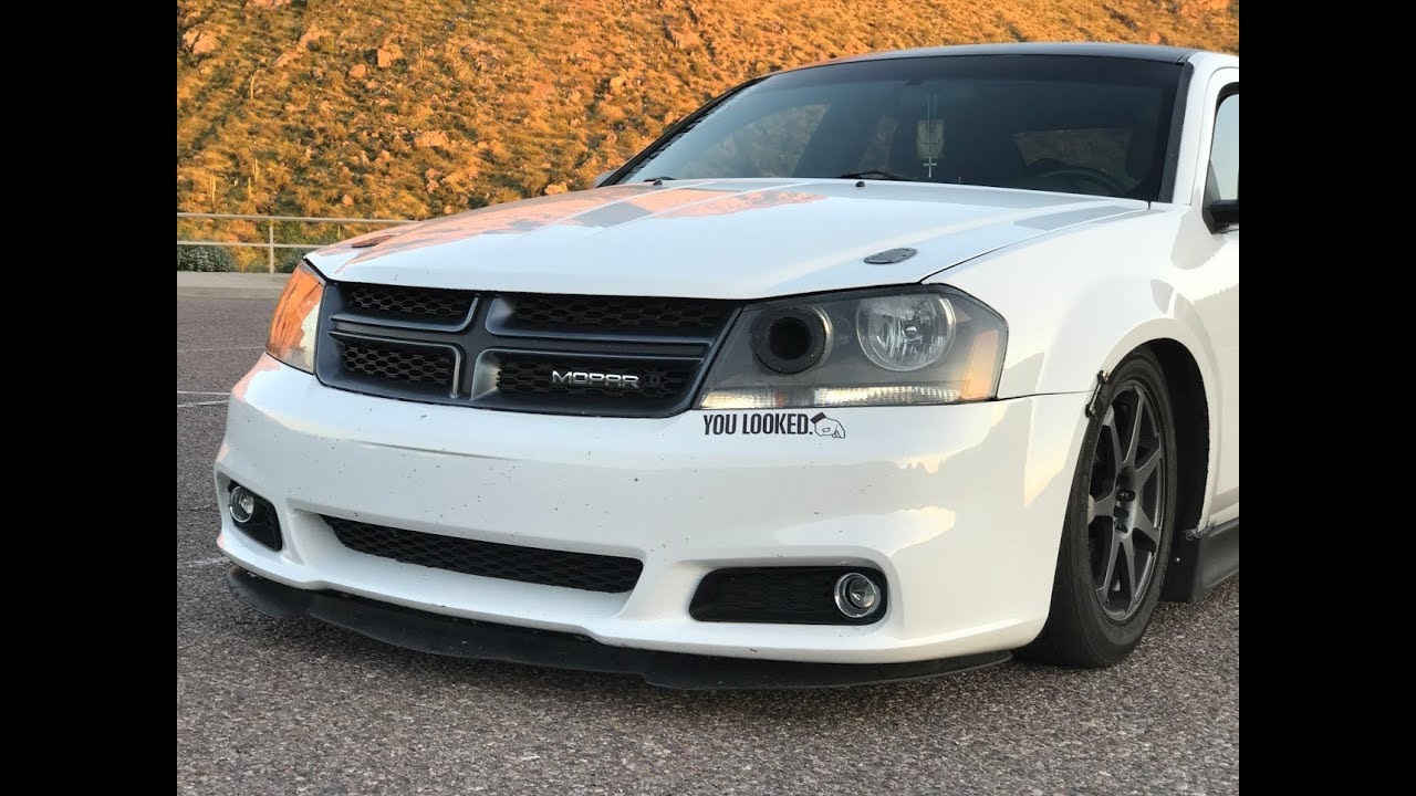 Hellcat Inspried Headlight Intake Feed on a 2013 Dodge Avenger