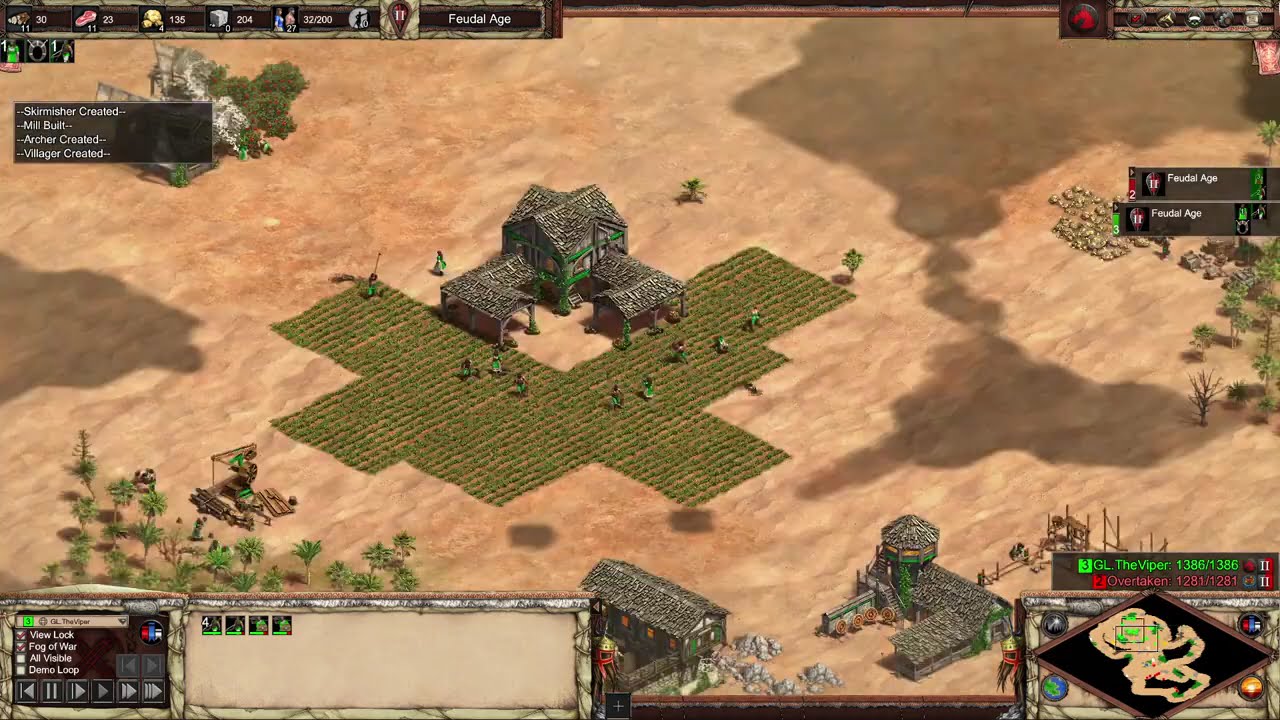 TheViper (Huns) vs Overtaken (Mayans) | High Elo Ranked Match | AoE2 DE