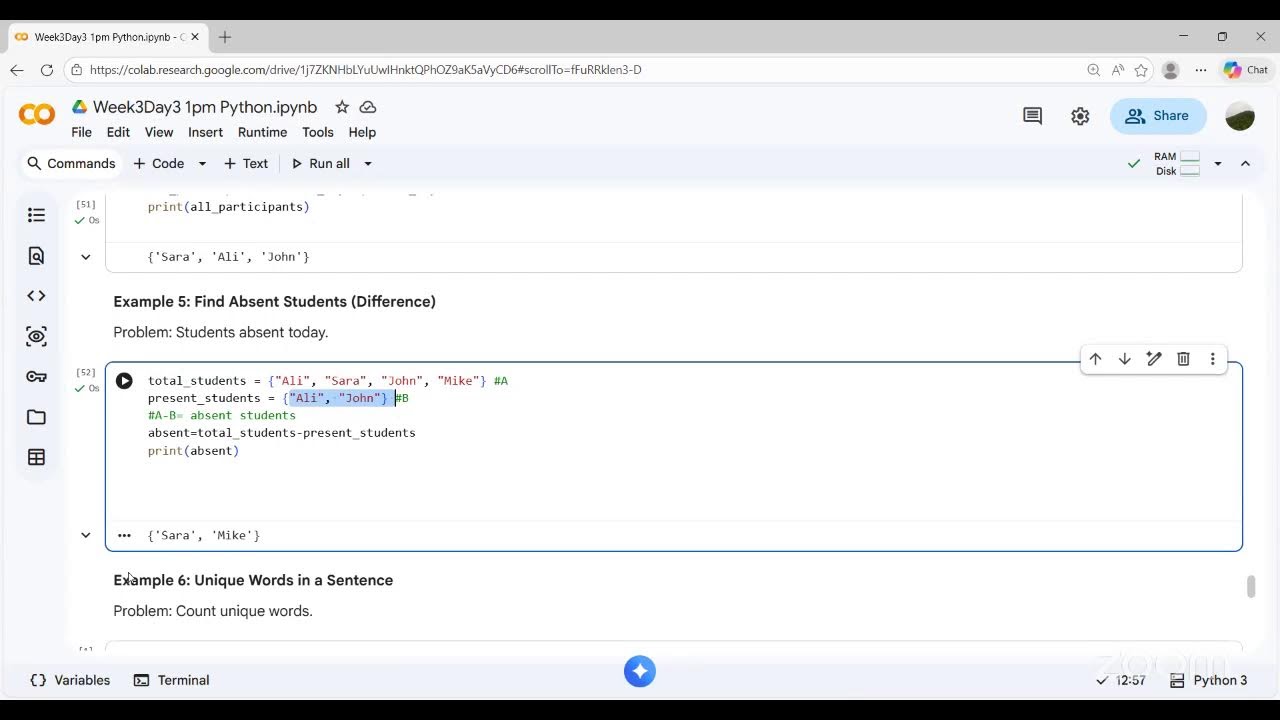1PM - 2PM | Week 3 | Day 4 | Python For Absolute Begineers