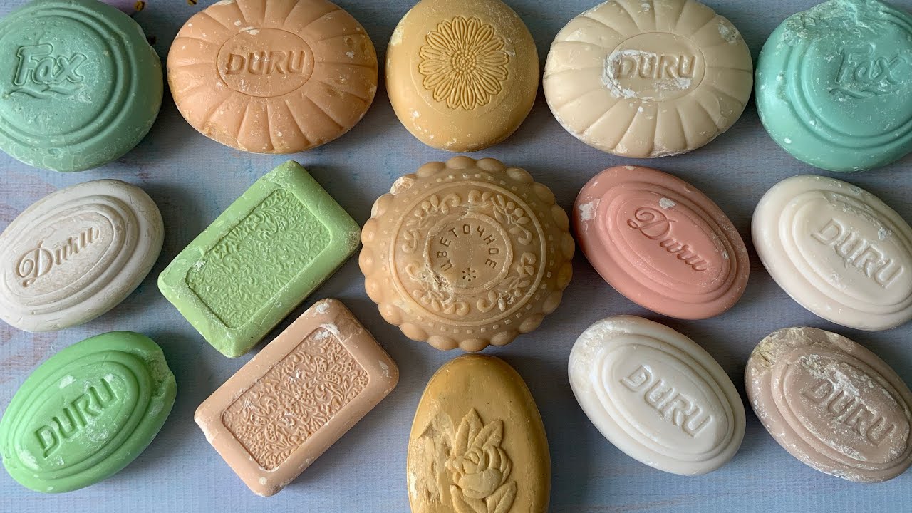 ASMR Dry vintage Soap Carving (NO TALKING)| Relaxing Sounds|Много советского мыла