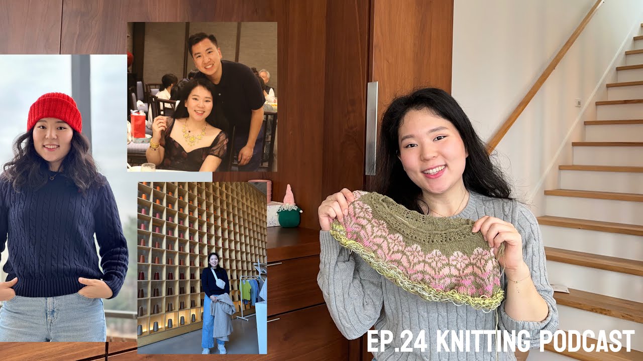 ANdmadeco Ep.24- mneme beanie, tally alley, alpine bloom, korean yarn haul | Knitting Podcast