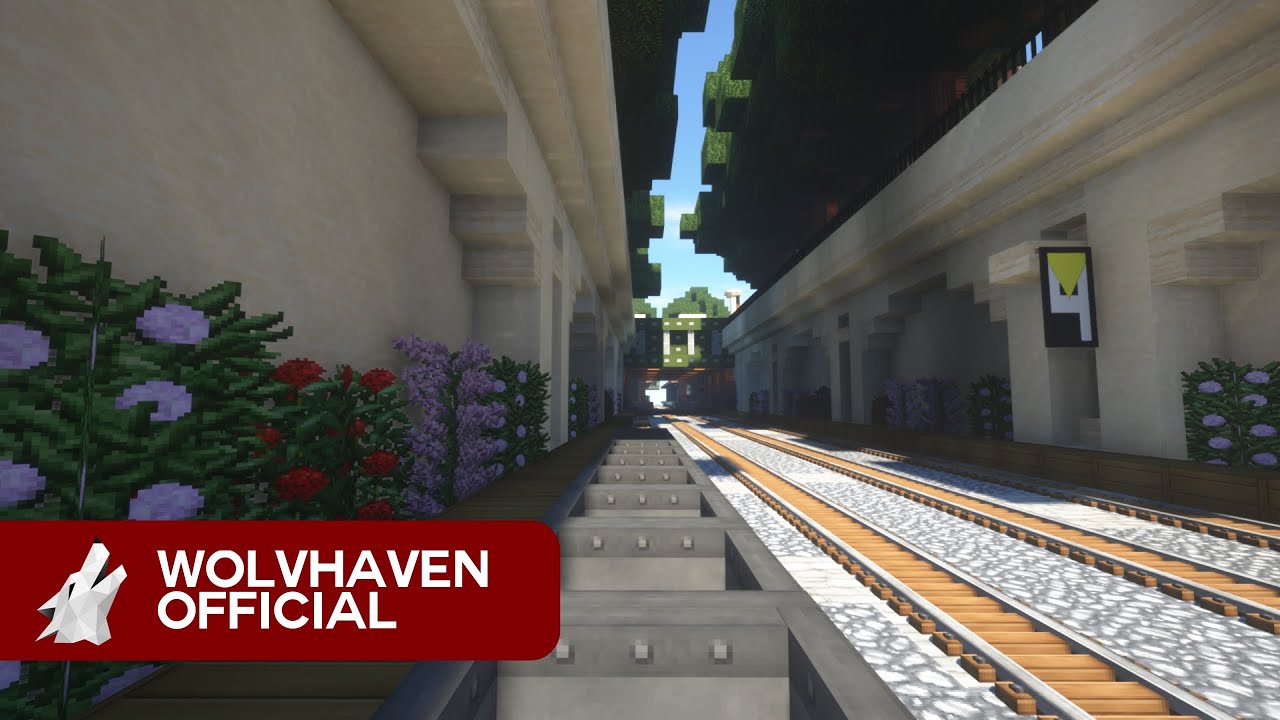 WolvHaven Metro Line 6 Timelapse - A MineCraft Automatic Metro/Subway/MRT line