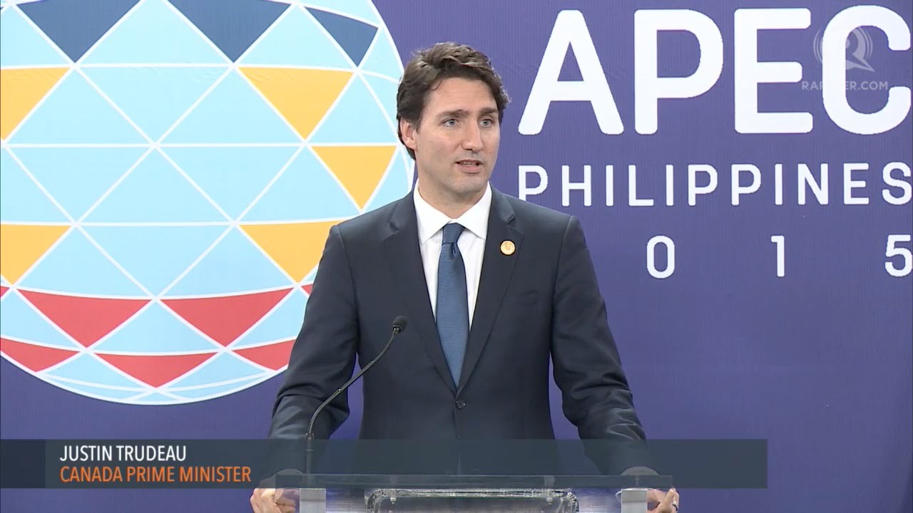APEC 2015: Press conference with Canada PM Justin Trudeau
