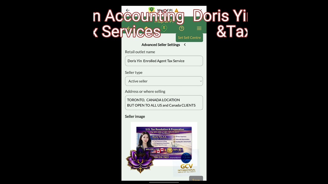 Doris Yin Accounting & Tax Services on Pi Network MapofPi Support GCV $314,159