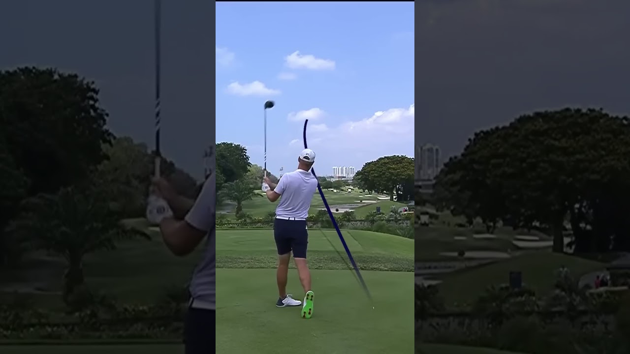 Jesper Svensson Driver Swing Down the Line 2024 #dpworldtour #golfswing #jespersvensson