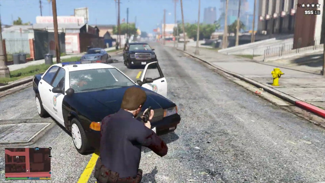 GTA 5 - Fight With Vagos + Five Star Escape