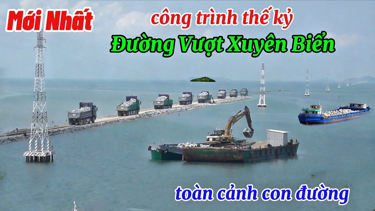 Mới Nhất toàn cảnh con đường vượt biển hà tiên nhiều xe đá đổ nay dài thêm ra
