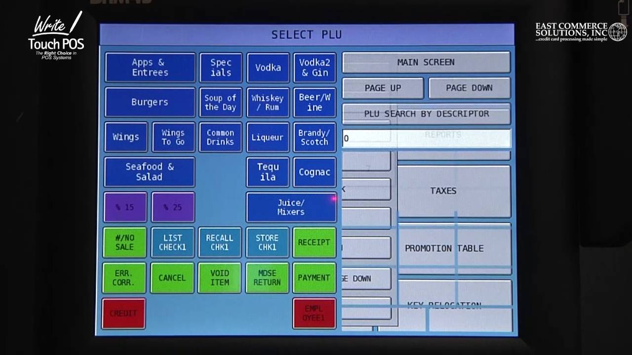 WriteTouch POS - SPS 2000 - Adjusting Modifiers  - Video Reference Guide