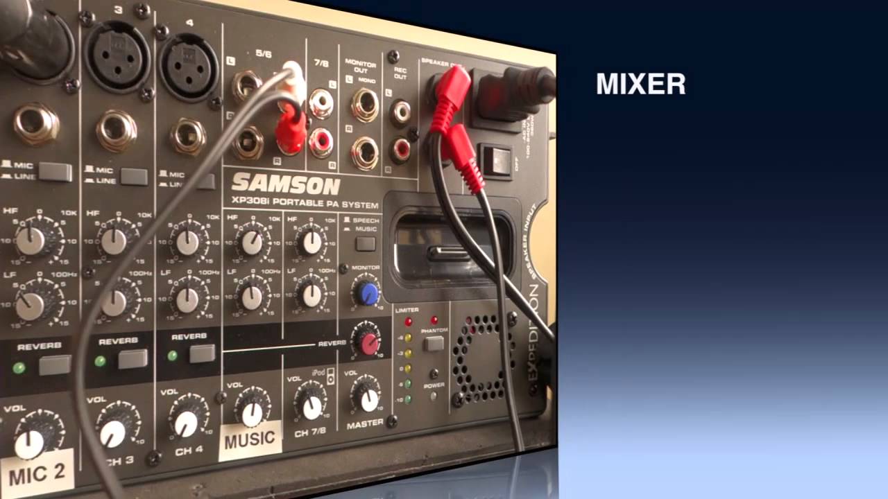 3   PA Setup XP308i Speakers Mixer