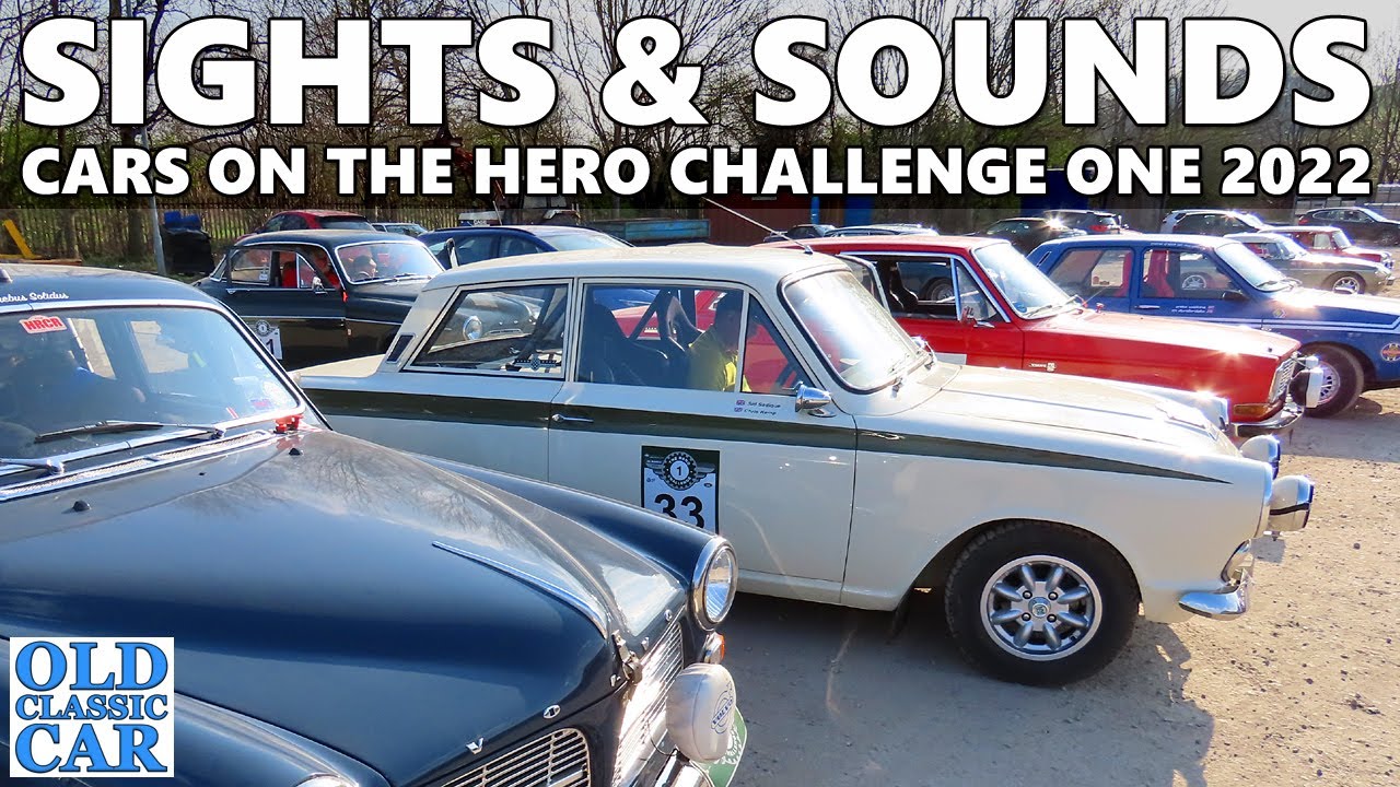 Classic cars on the HERO Challenge One rally March 2022 - fantastic sights & sounds - Big Healeys ++