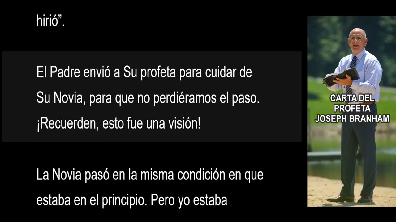 CARTA PROFETA JOSEPH BRANHAM 27/12/25