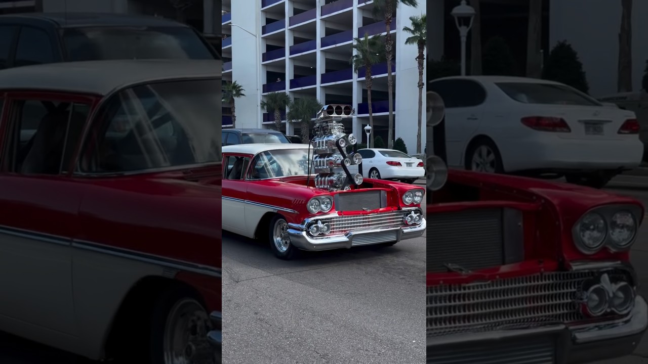 Outrageously Overpowered! 1958 Chevy Biscayne with Triple Superchargers!